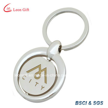 Metal Material Floating Key Chain Spinning Keychain Color Fill Logo